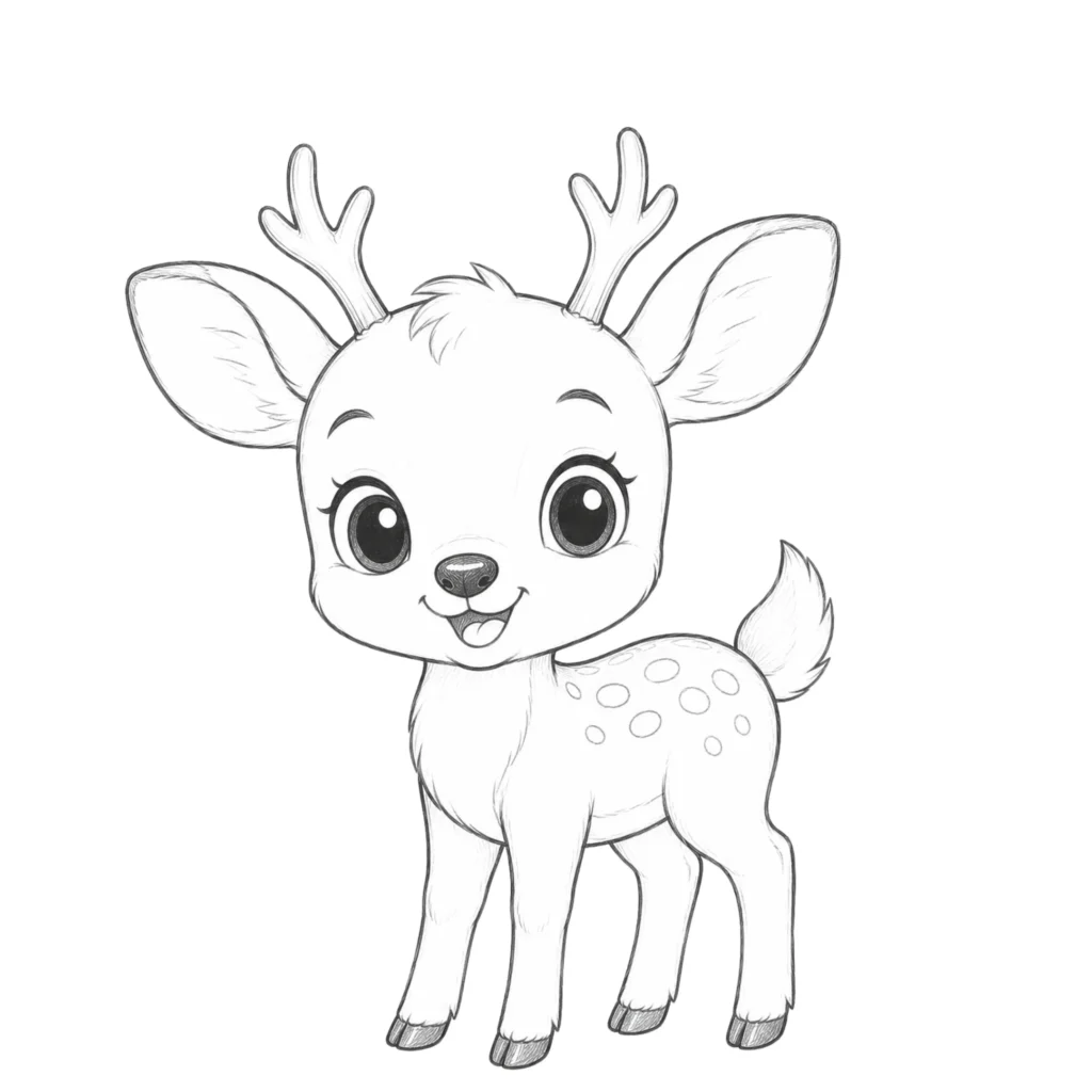 Cute Deer Drawing