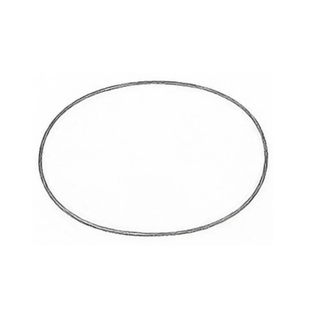 step 1 draw a big oval for the cow’s body