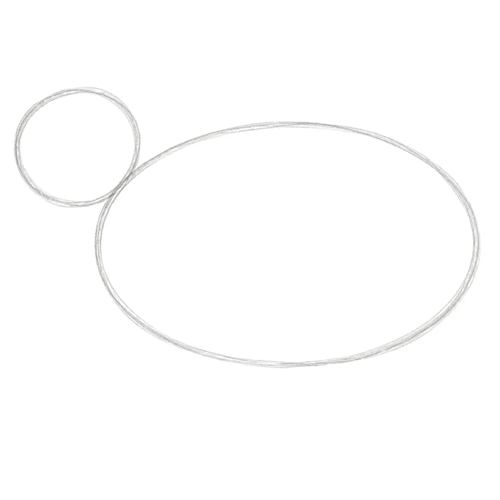 step 2 add a small circle for the head