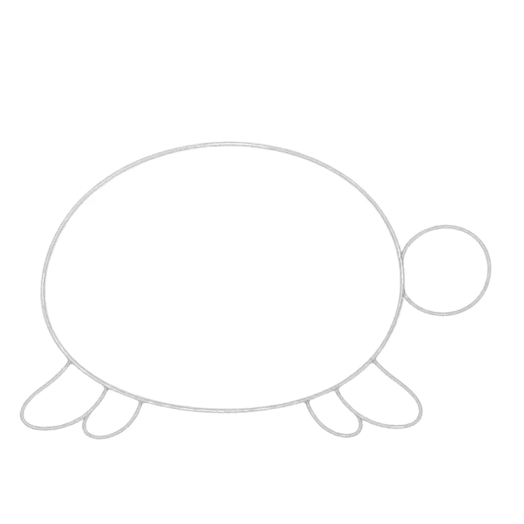 step 3 draw the legs