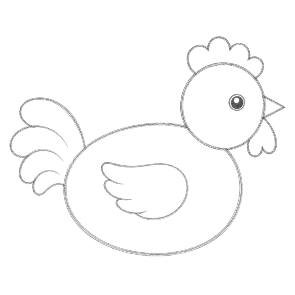 step 4 make the wings and tail