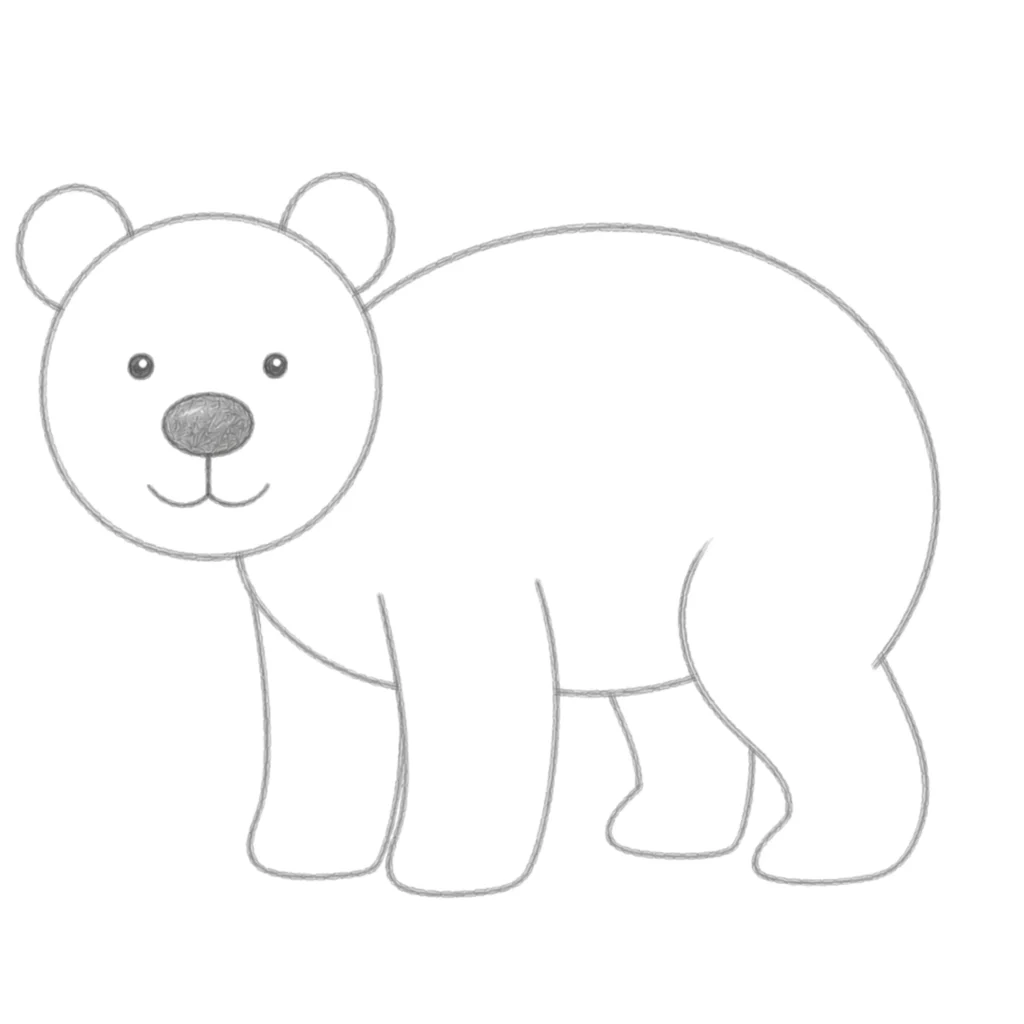 step 6 draw the back legs