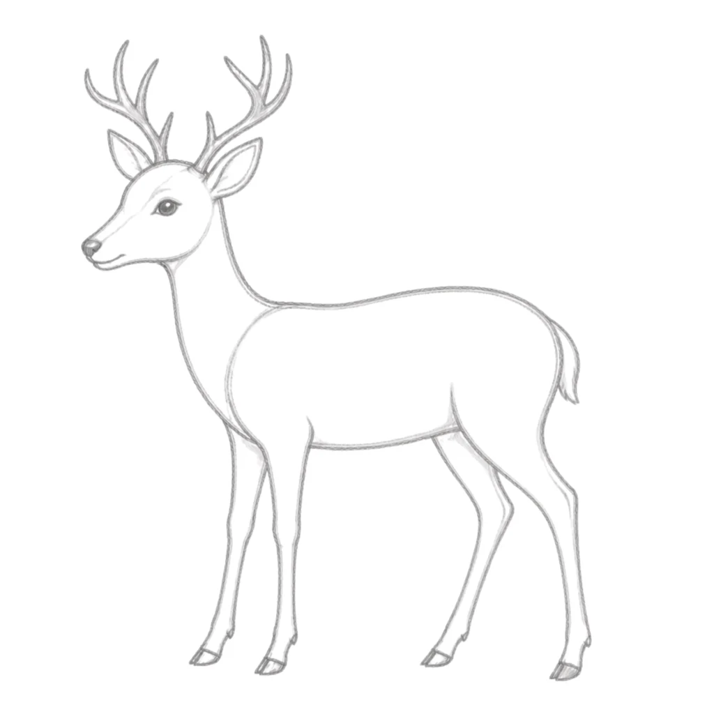 step 9 add the face and antlers (optional)