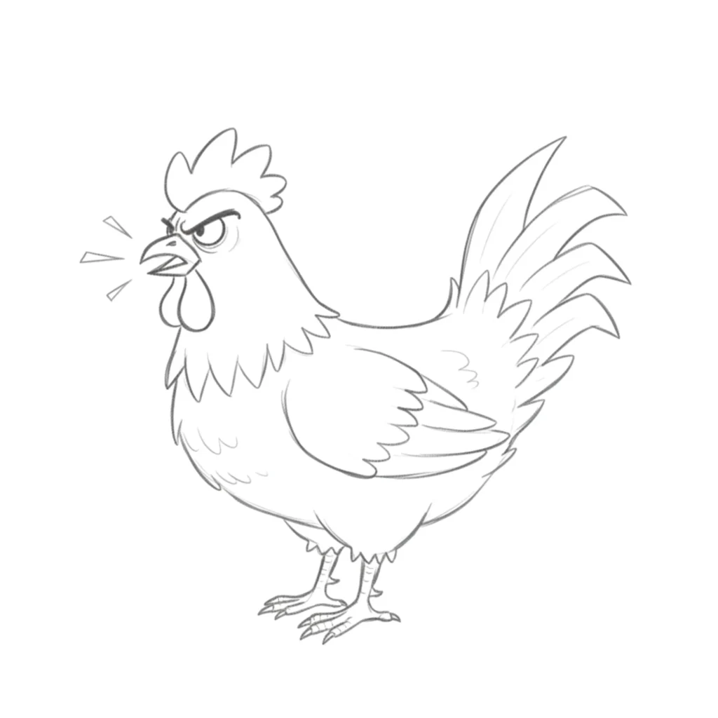 angry chicken
