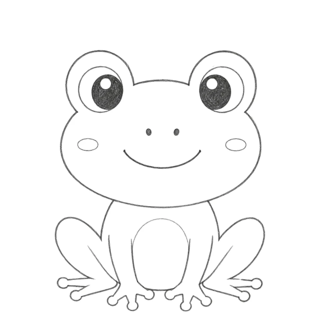 cute frog drawing