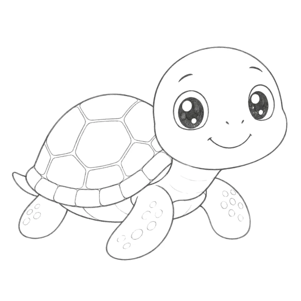 cute turtlle drawing