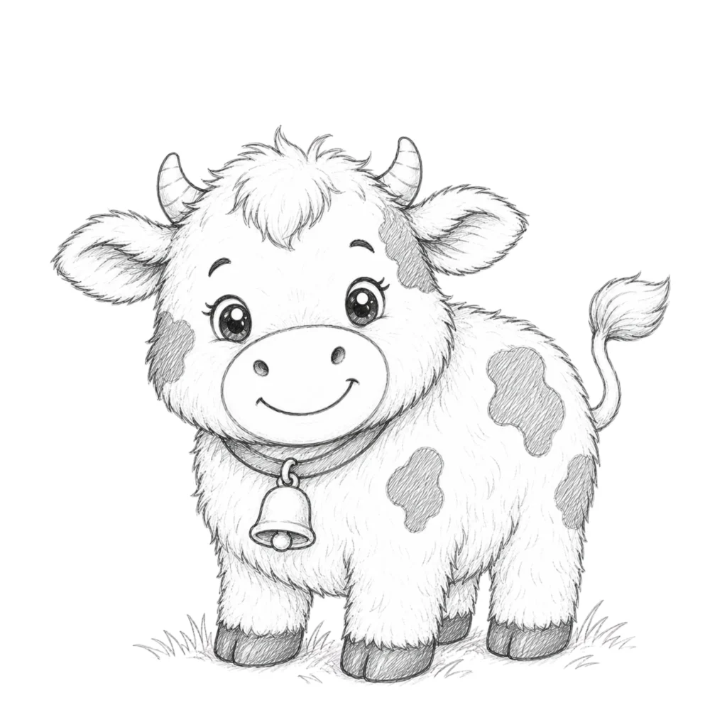 fluffy cow