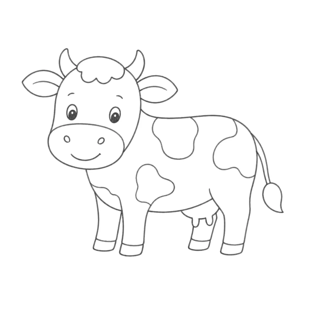 simple farm cow