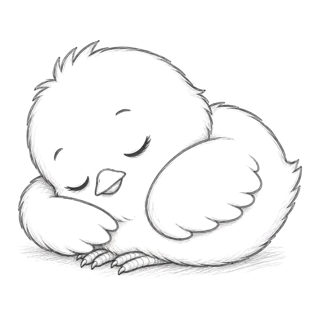 sleeping chicken