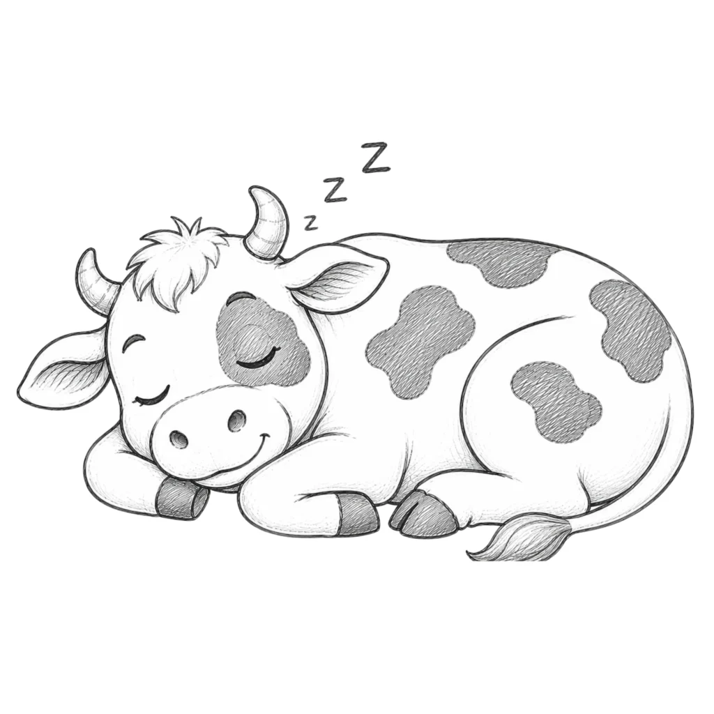sleeping cow