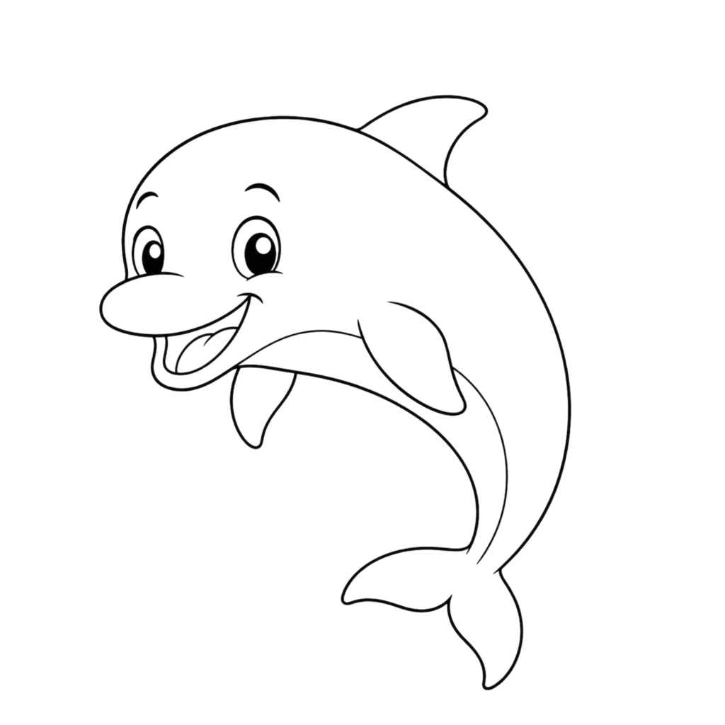 Dolphin cartoon drawing