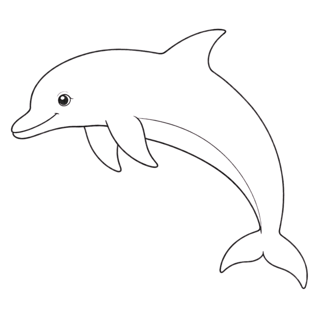 Dolphin outline drawing