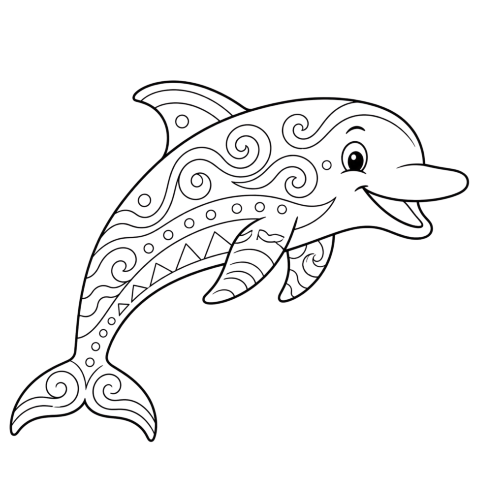 Dolphin art drawing