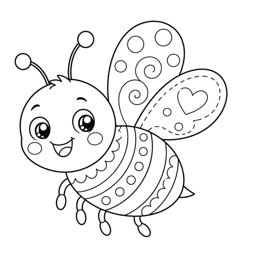 Bee art drawing