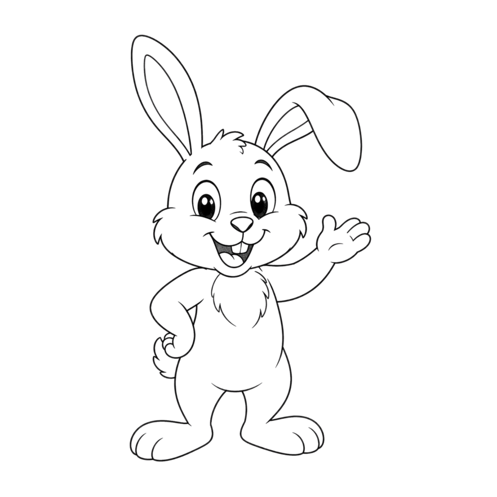 Cartoon rabbit drawing