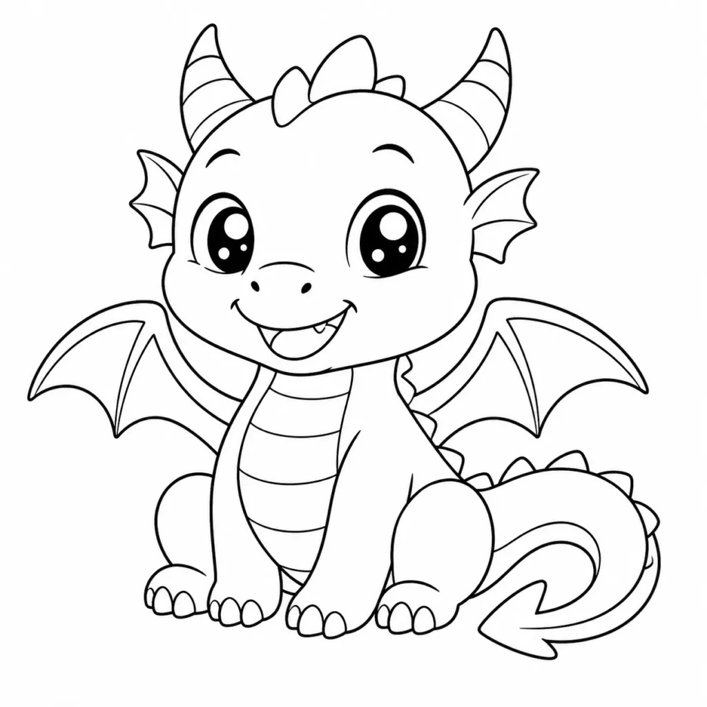 Cute dragon drawing