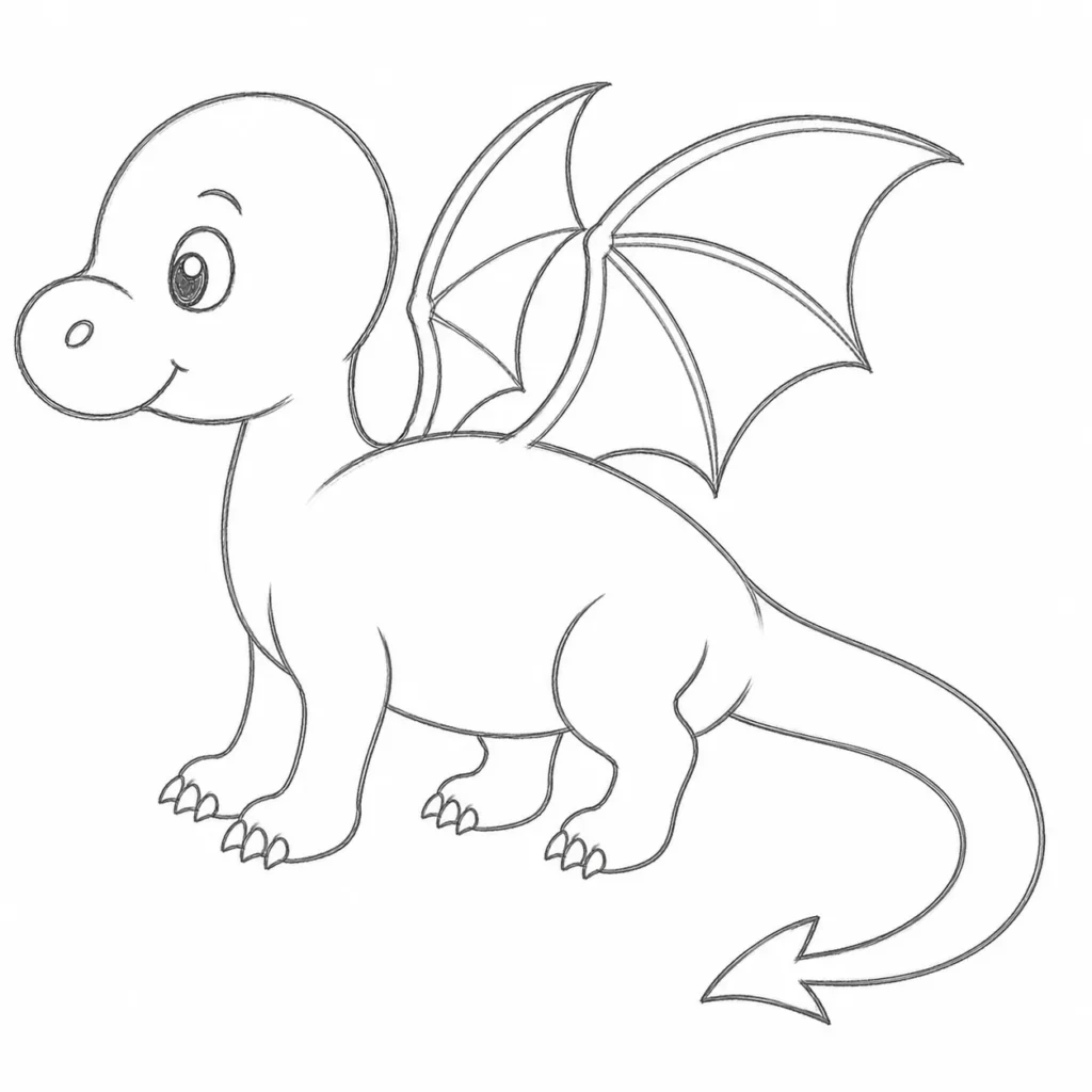 Step 5: Draw the tail