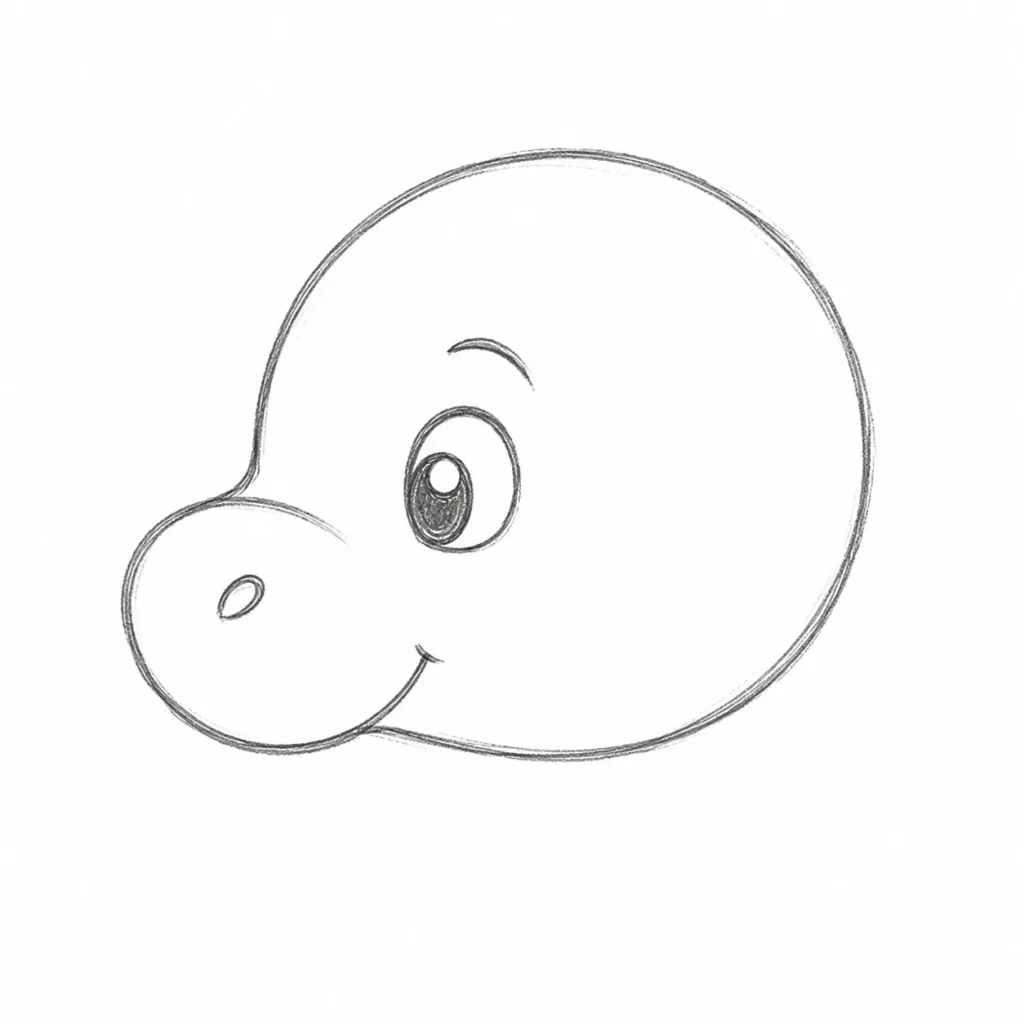 Step 1: Draw the dragons head