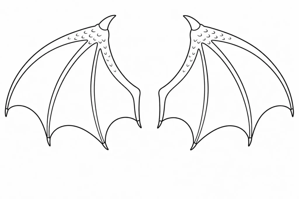 Dragon wings drawing