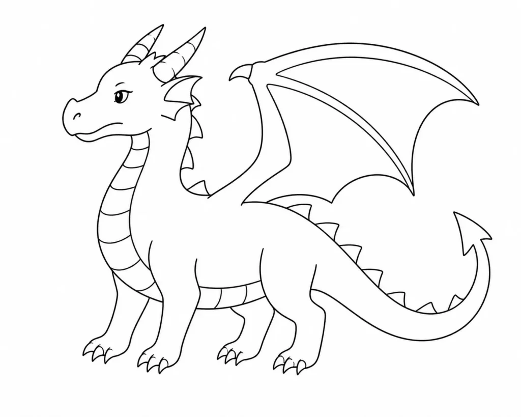 Realistic dragon drawing