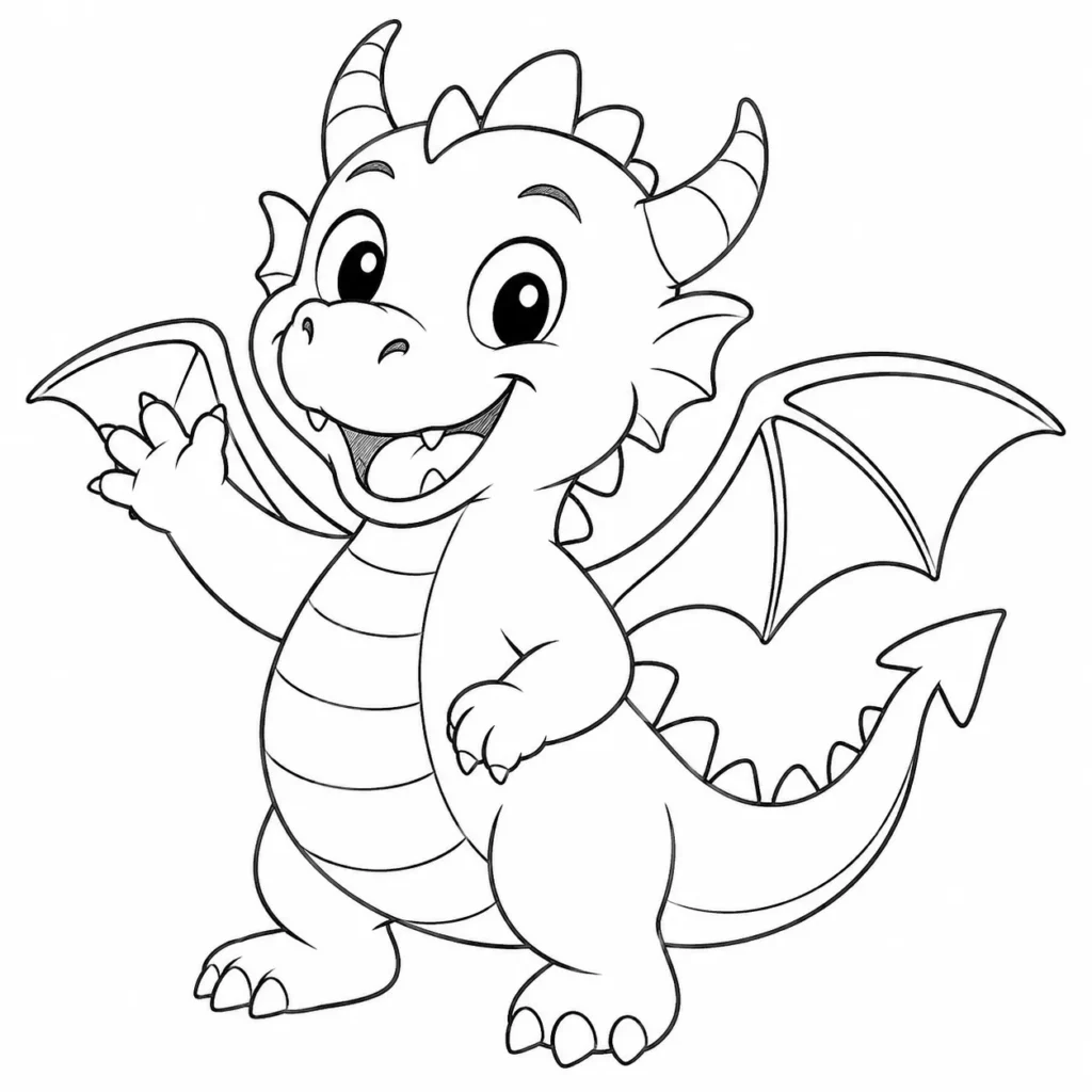 Cartoon dragon drawing