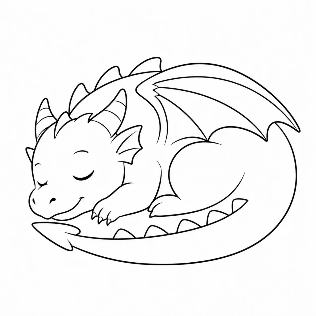 Sleeping dragon drawing