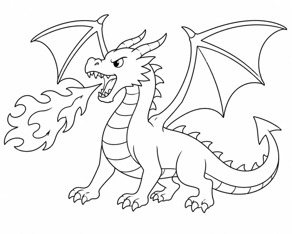 Fire Breathing dragon drawing