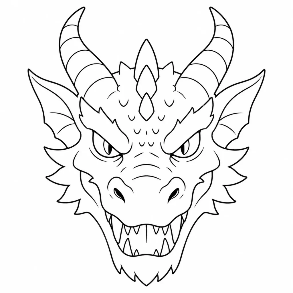 Dragon Face drawing