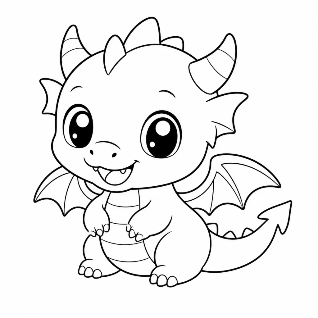 Cute Baby dragon drawing
