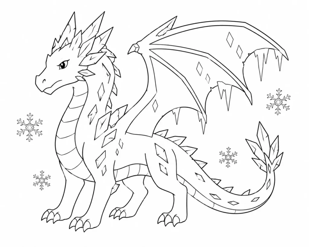 Ice Dragon Drawing