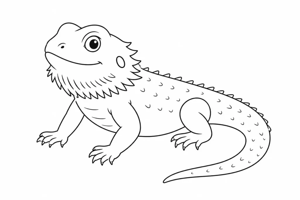 Bearded dragon drawing