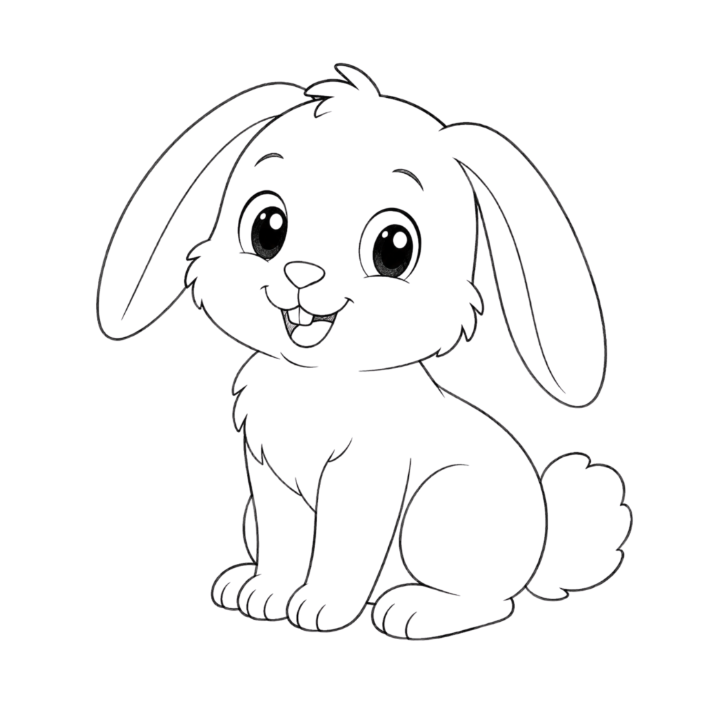Cute rabbit drawing