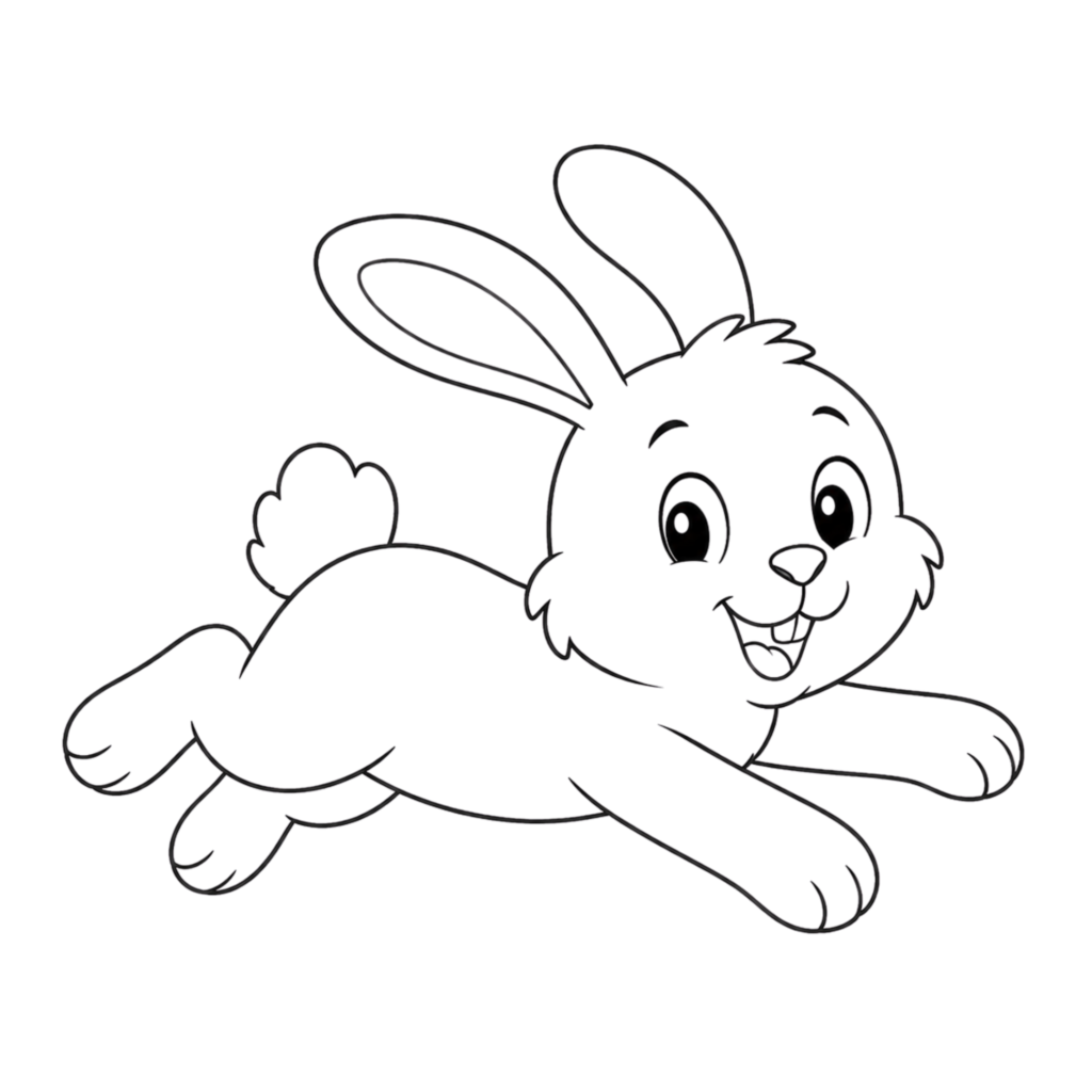 Jumping rabbit drawing