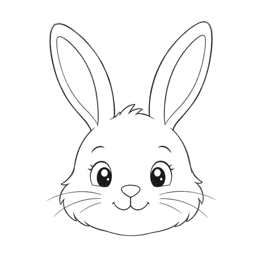 Rabbit head drawing