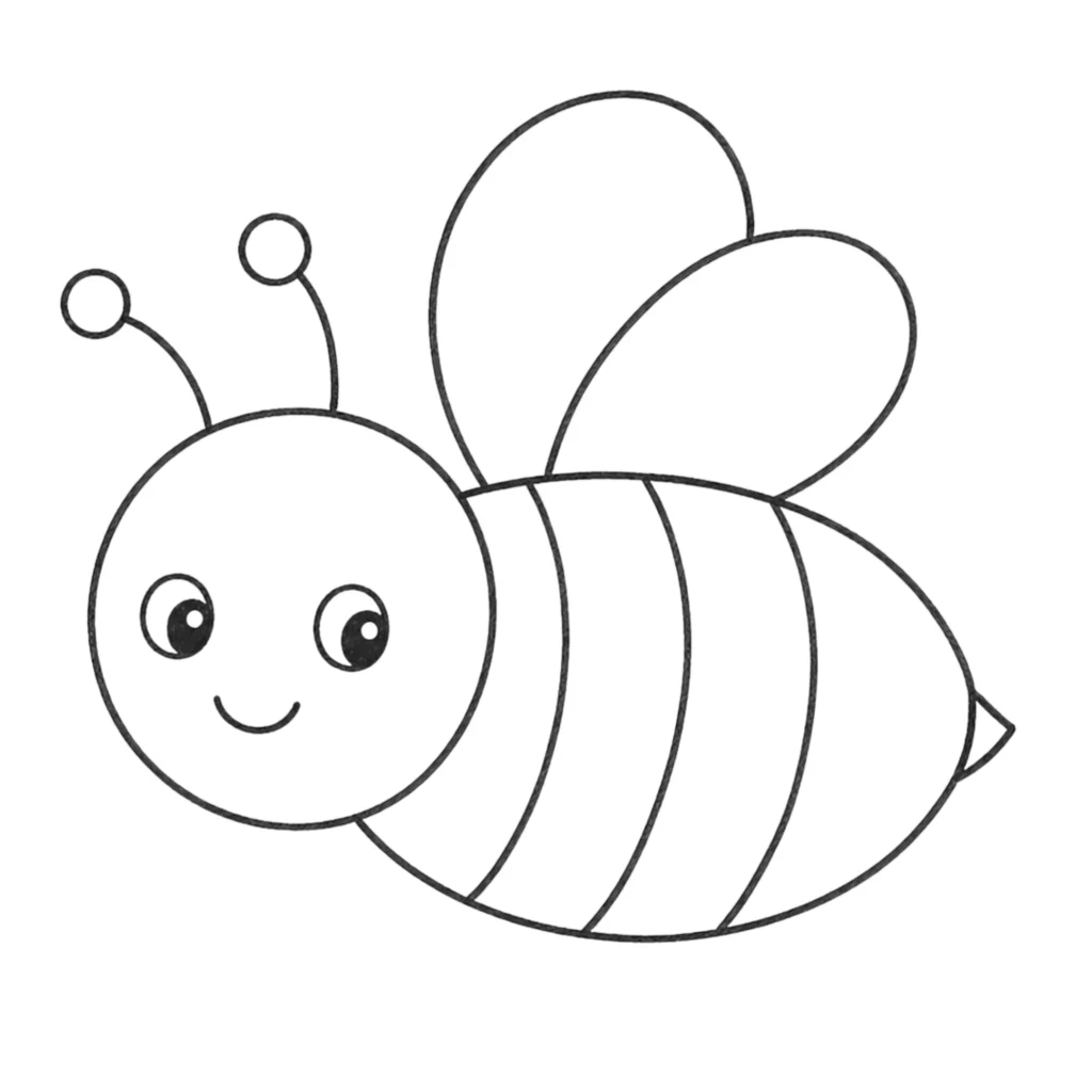 Simple bee drawing