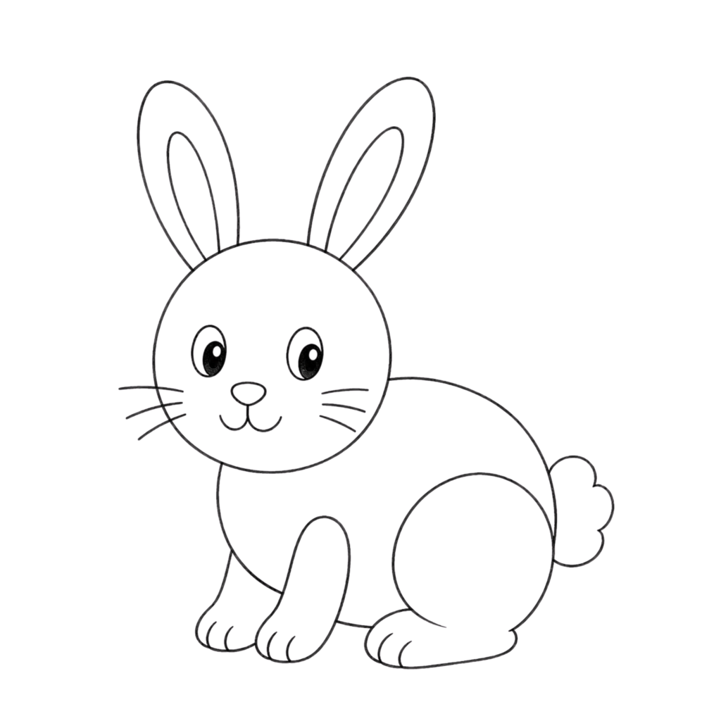 Simple rabbit drawing