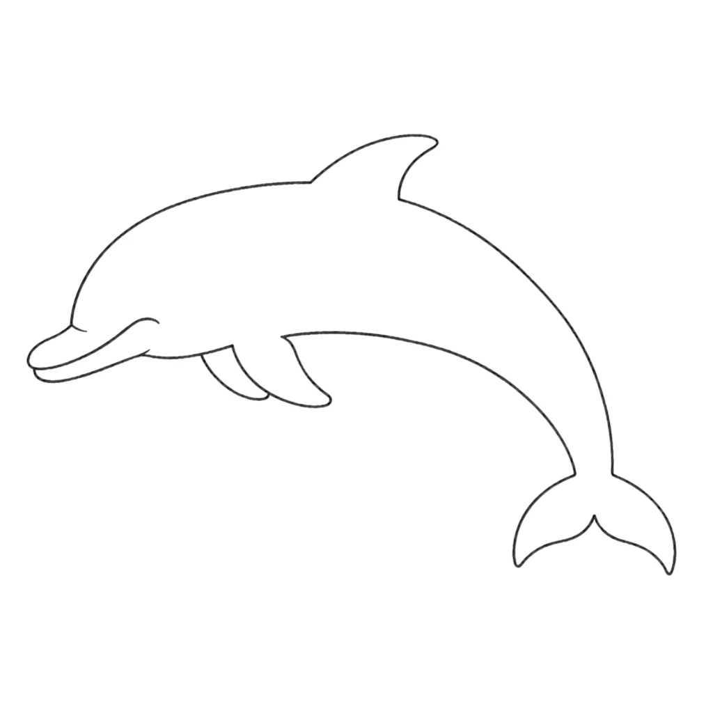 Step 3_ Draw the Dolphin’s Fin