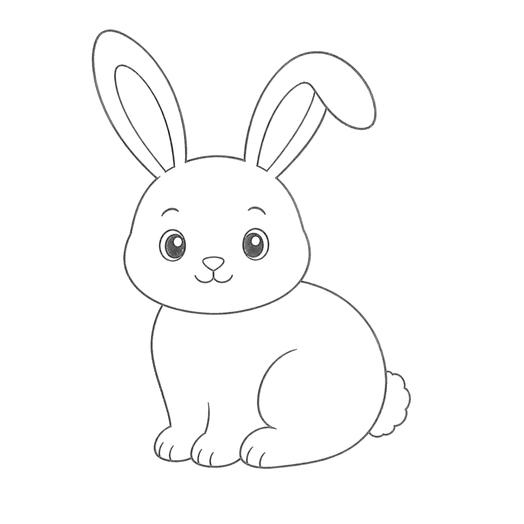 Step 4_ Draw the Rabbit’s Face Details