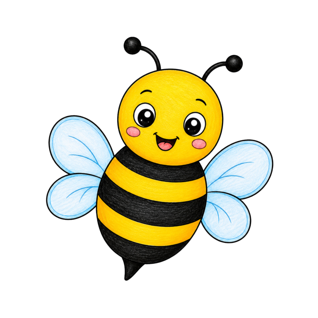 Step 6_ Add Final Touches and Color Your Bee Drawing
