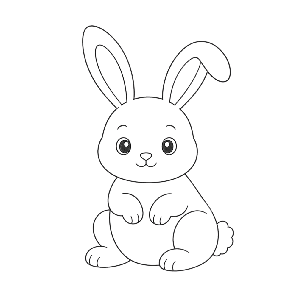 Step 5: Add the Rabbit’s Legs and Paws
