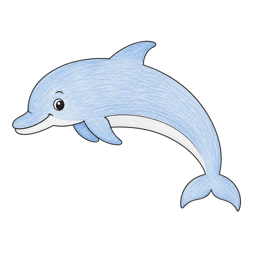 Step 8_ Color Your Dolphin Drawing