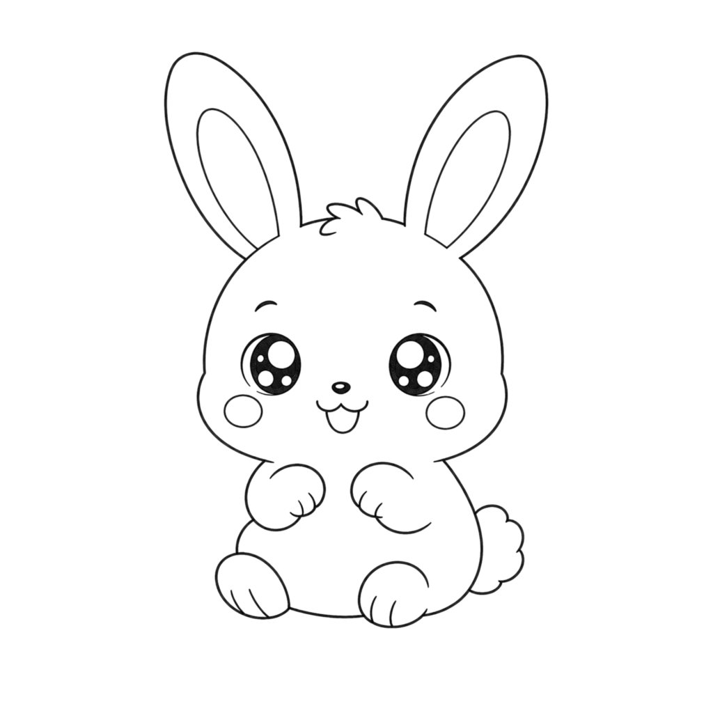 kawaii rabbit drawing